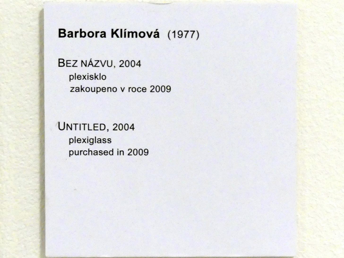 Barbora Klímová (2000–2004), Ohne Titel, Prag, Nationalgalerie im Messepalast, Moderne Kunst, 2004, Bild 4/4