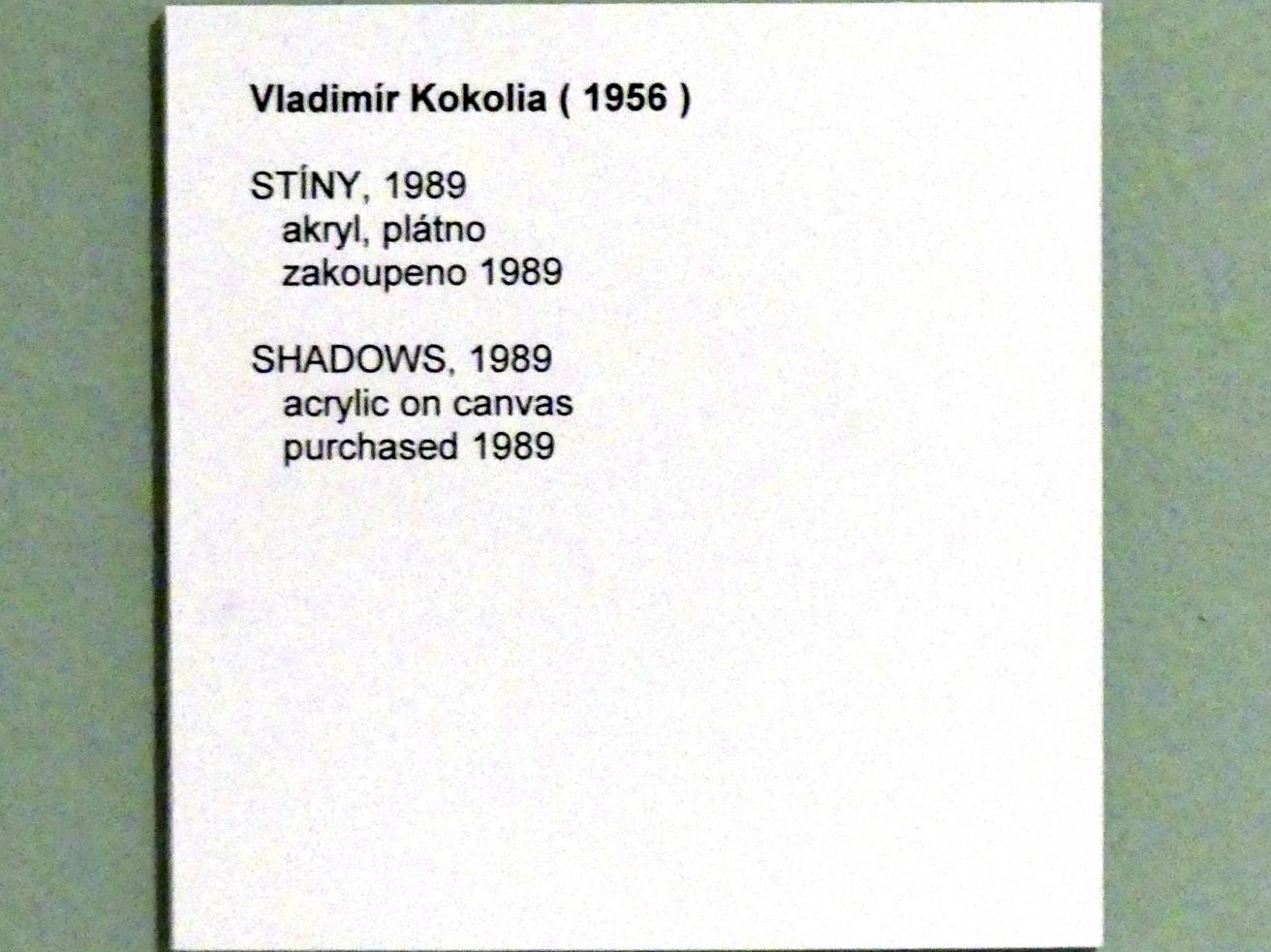 Vladimír Kokolia (1989), Schatten, Prag, Nationalgalerie im Messepalast, Moderne Kunst, 1989, Bild 2/2