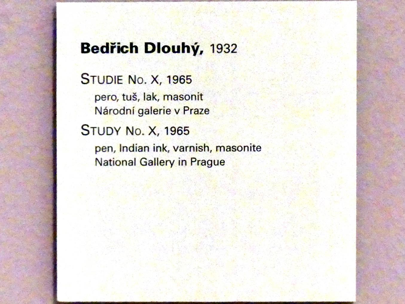 Bedřich Dlouhý (1965–1967), Studie Nr. X, Prag, Nationalgalerie im Messepalast, Moderne Kunst, 1965, Bild 2/2