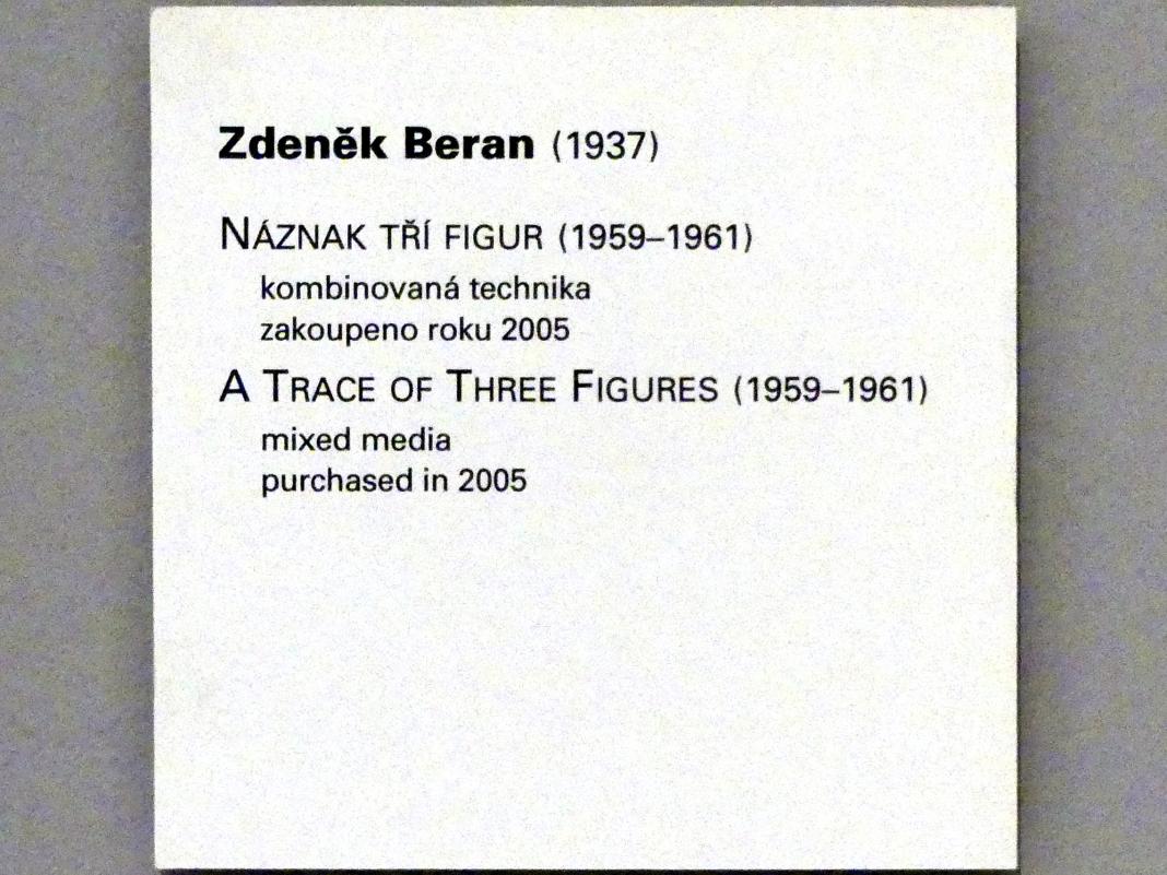 Zdeněk Beran (1960–1970), Spur dreier Figuren, Prag, Nationalgalerie im Messepalast, Moderne Kunst, 1959–1961, Bild 2/2