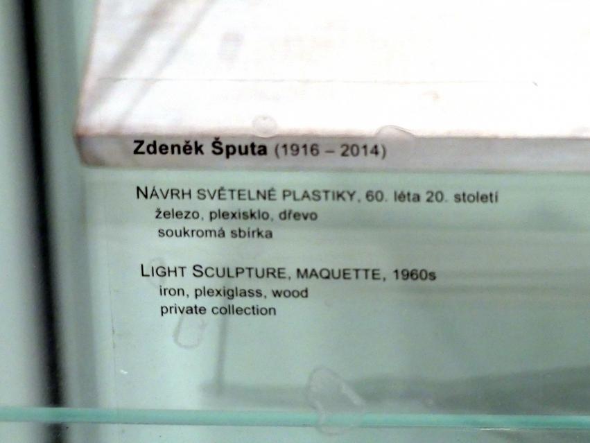 Zdeněk Šputa (1962–1974), Entwurf einer Lichtskulptur, Prag, Nationalgalerie im Messepalast, Moderne Kunst, um 1960–1970, Bild 2/2