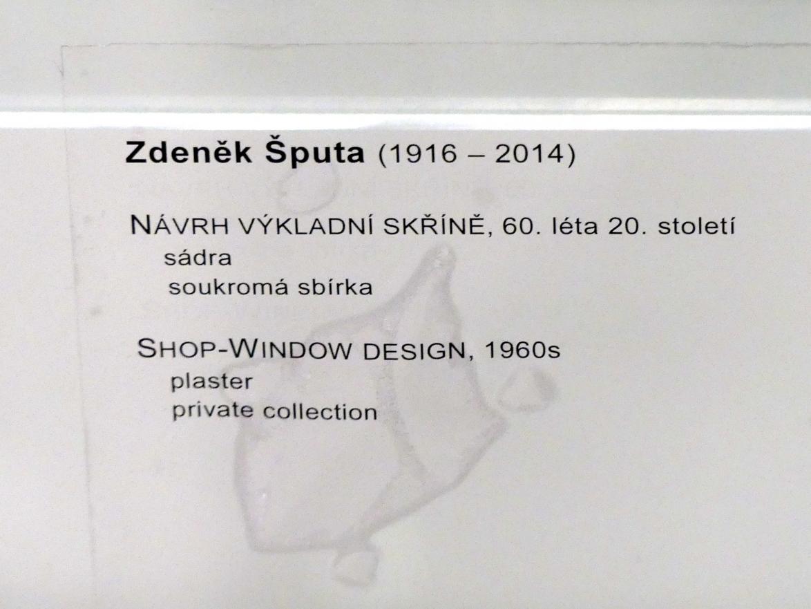 Zdeněk Šputa (1962–1974), Entwurf eines Schaufensters, Prag, Nationalgalerie im Messepalast, Moderne Kunst, um 1960–1970, Bild 3/3