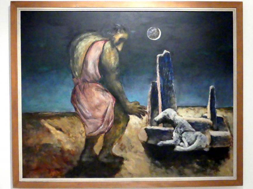 Josef Šíma (1922–1943), Odysseus’ Heimkehr (Pilger), Prag, Nationalgalerie im Messepalast, Moderne Kunst, 1943