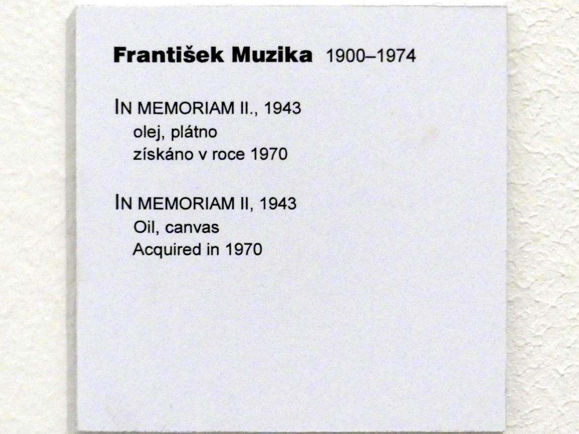 František Muzika (1922–1944), Im Gedenken II, Prag, Nationalgalerie im Messepalast, Moderne Kunst, 1943, Bild 2/2