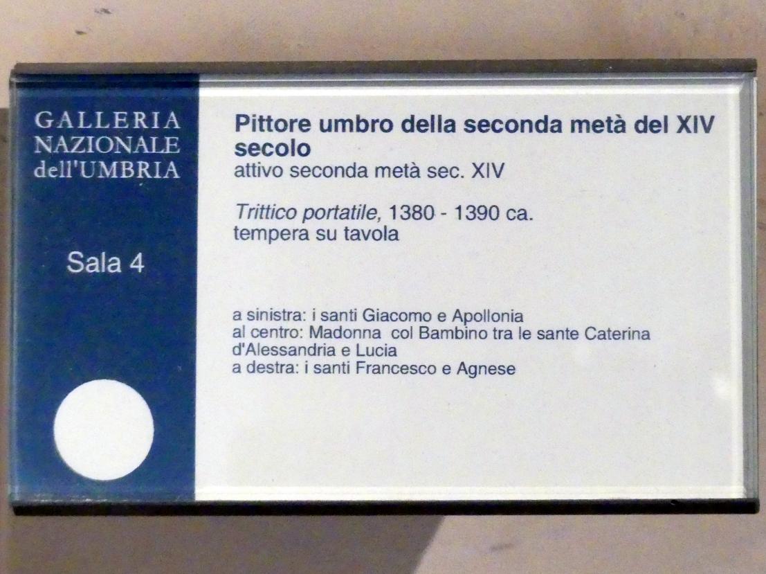 Reisetriptychon, Perugia, Nationalgalerie von Umbrien (Galleria nazionale dell'Umbria), 04: Giovanni di Bonino, Maestro di Paciano, Maestro della Dormitio di Terni, um 1380–1390, Bild 2/2