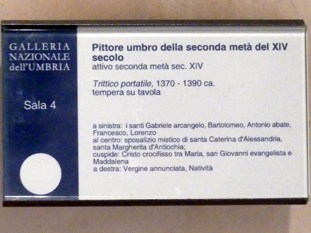 Reisetriptychon, Perugia, Nationalgalerie von Umbrien (Galleria nazionale dell'Umbria), 04: Giovanni di Bonino, Maestro di Paciano, Maestro della Dormitio di Terni, um 1370–1390, Bild 5/5