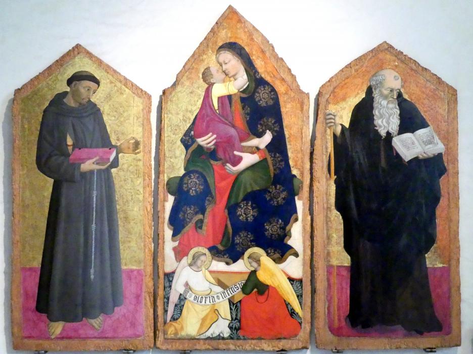 Pellegrino di Giovanni (1415–1428), Triptychon, Colomella di Perugia, Convento Farneto, jetzt Perugia, Nationalgalerie von Umbrien (Galleria nazionale dell'Umbria), 07: Bicci di Lorenzo, um 1410–1420