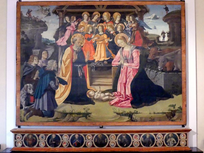 Bartolomeo Caporali (1465–1478), Anbetung von Monteluce, Abeto di Preci, Chiesa San Martino, jetzt Perugia, Nationalgalerie von Umbrien (Galleria nazionale dell'Umbria), 18: Luca Signorelli, Bartolomeo Caporali, um 1477–1479