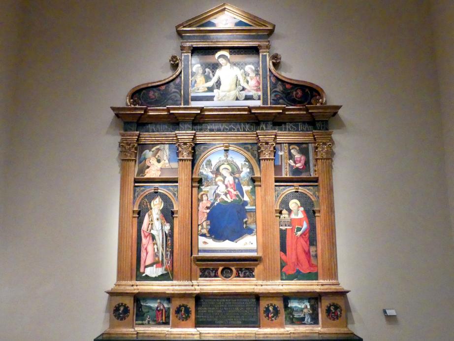 Pinturicchio (Pintoricchio) (1484–1505), Altar von Santa Maria dei Fossi, Perugia, Nationalgalerie von Umbrien (Galleria nazionale dell'Umbria), 24: Bernardino di Betto detto Pinturicchio, um 1495–1496