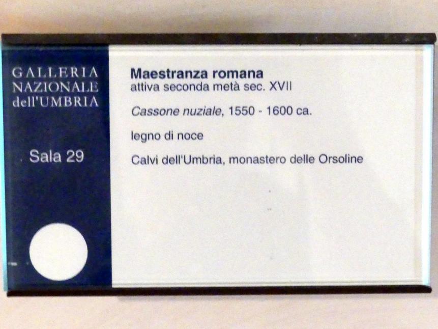 Truhe, Calvi dell'Umbria, Monastero delle Orsoline, jetzt Perugia, Nationalgalerie von Umbrien (Galleria nazionale dell'Umbria), 29: Bernardino di Mariotto, um 1550–1600, Bild 4/4