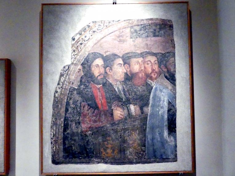 Giovan Battista Caporali (1535), Gruppe von Jurastudenten, Perugia, Palazzo Pontani, jetzt Perugia, Nationalgalerie von Umbrien (Galleria nazionale dell'Umbria), 32: Domenico di Paride Alfani, Vincenzo Danti, um 1535