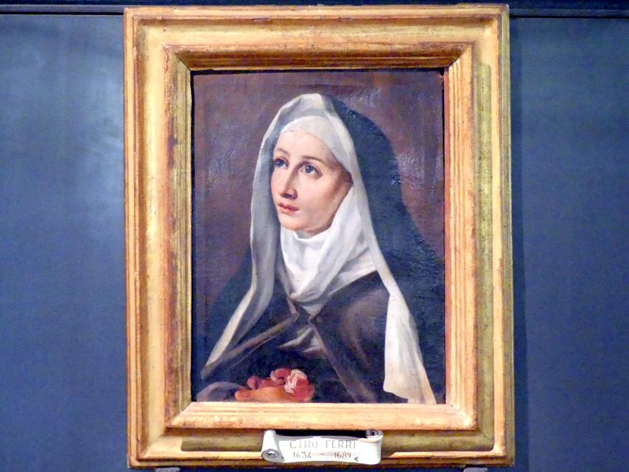 Ciro Ferri (1650–1665), Heilige Rosa von Viterbo, Perugia, Nationalgalerie von Umbrien (Galleria nazionale dell'Umbria), 36: Pietro da Cortona, Andrea Sacchi, Francesco Mochi, um 1660–1670