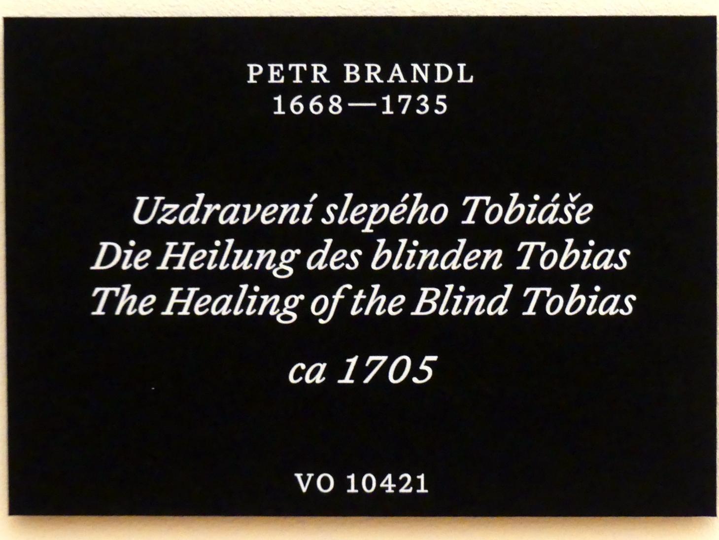 Peter Johann Brandl (1697–1728), Die Heilung des blinden Tobias, Prag, Nationalgalerie im Palais Schwarzenberg, 1. Obergeschoss, Saal 1, um 1705, Bild 2/2
