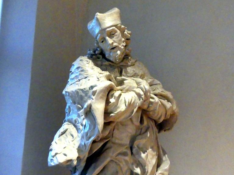 Matthias Bernhard Braun (1710–1725), Hl. Johannes von Nepomuk, Prag, Nationalgalerie im Palais Schwarzenberg, 1. Obergeschoss, Durchgang 1, um 1721, Bild 2/3