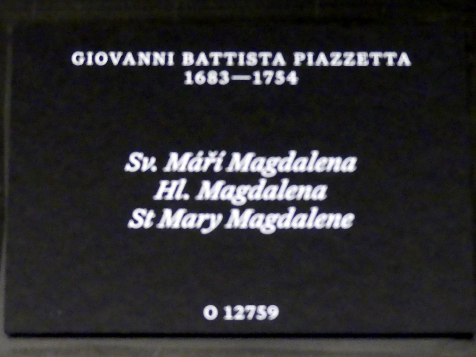 Giovanni Battista (Giambattista) Piazzetta (1717–1745), Hl. Magdalena, Prag, Nationalgalerie im Palais Schwarzenberg, 1. Obergeschoss, Saal 3, Undatiert, Bild 2/2