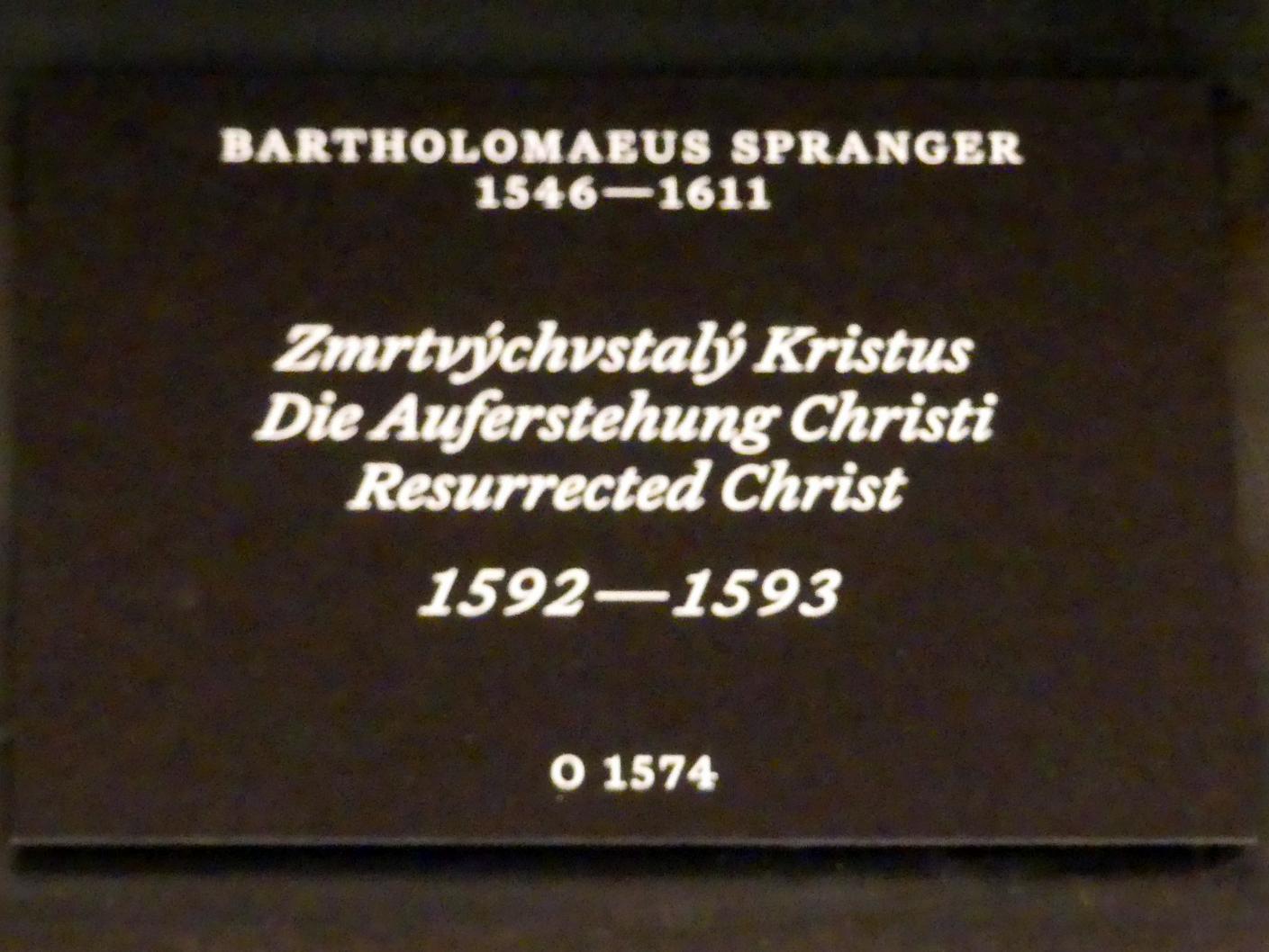 Bartholomäus Spranger (1569–1610), Die Auferstehung Christi, Prag, Nationalgalerie im Palais Schwarzenberg, 2. Obergeschoss, Saal 1, 1592–1593, Bild 2/2