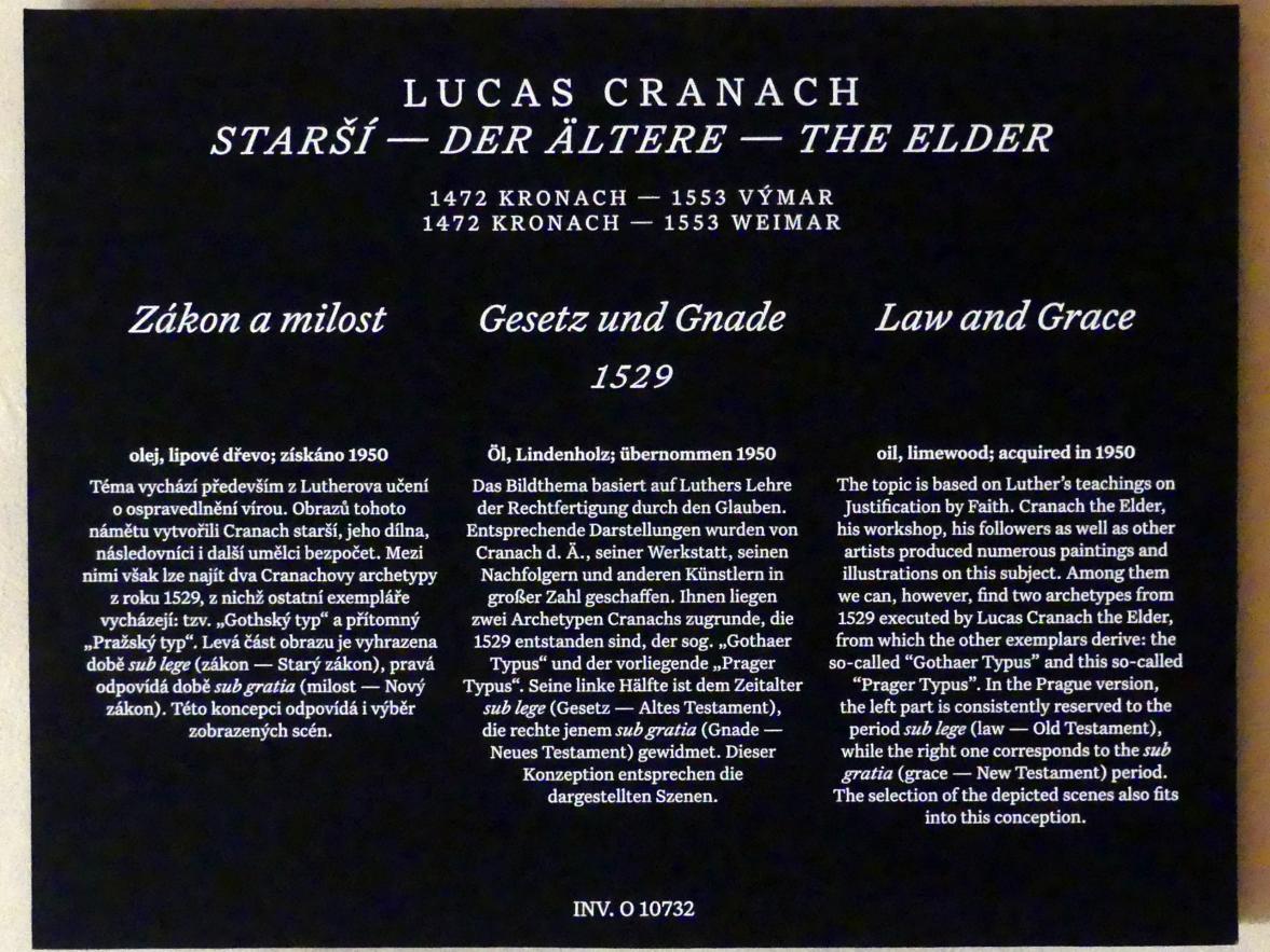 Lucas Cranach der Ältere (1502–1550), Gesetz und Gnade, Prag, Nationalgalerie im Palais Schwarzenberg, 2. Obergeschoss, Saal 2, 1529, Bild 3/3