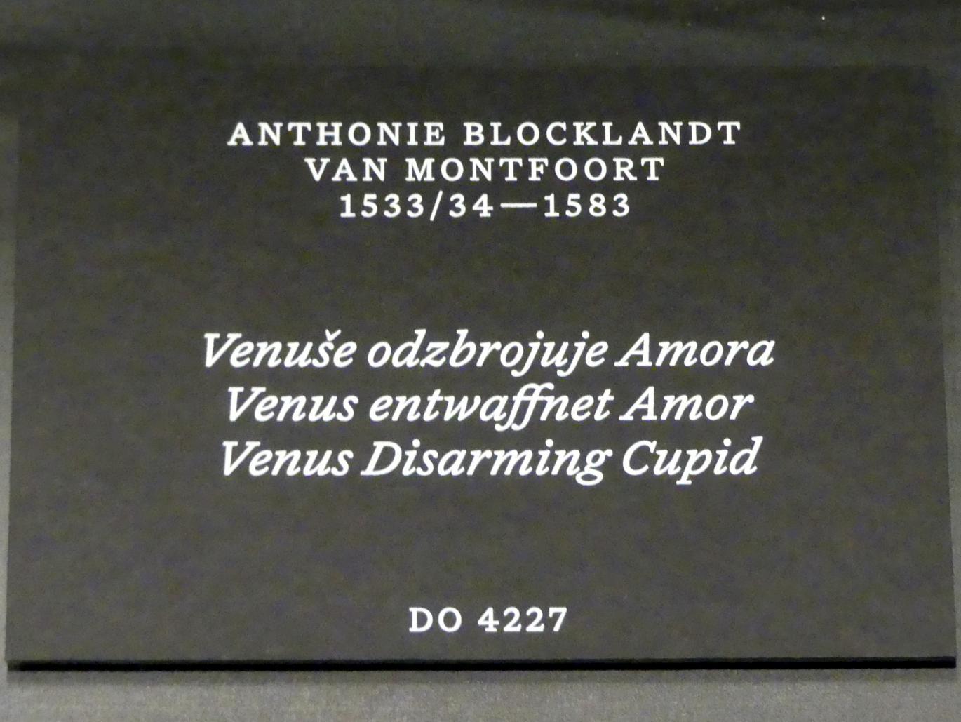 Anthonie Blocklandt van Montfoort (Antony van Blokland) (1575), Venus entwaffnet Amor, Prag, Nationalgalerie im Palais Schwarzenberg, 2. Obergeschoss, Saal 4, Undatiert, Bild 2/2