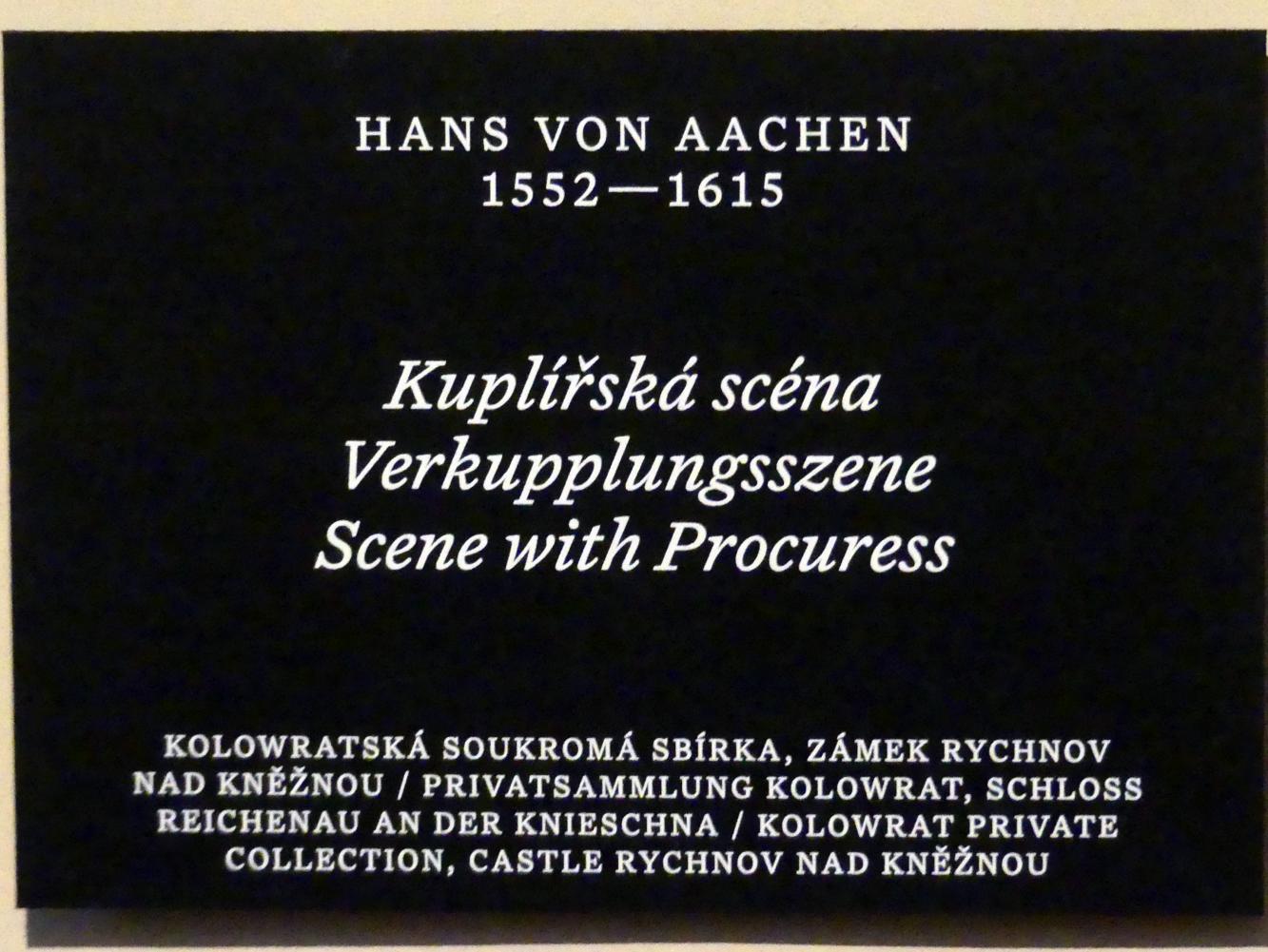 Hans von Aachen (1574–1615), Verkupplungsszene, Prag, Nationalgalerie im Palais Schwarzenberg, 2. Obergeschoss, Saal 5, Undatiert, Bild 2/2