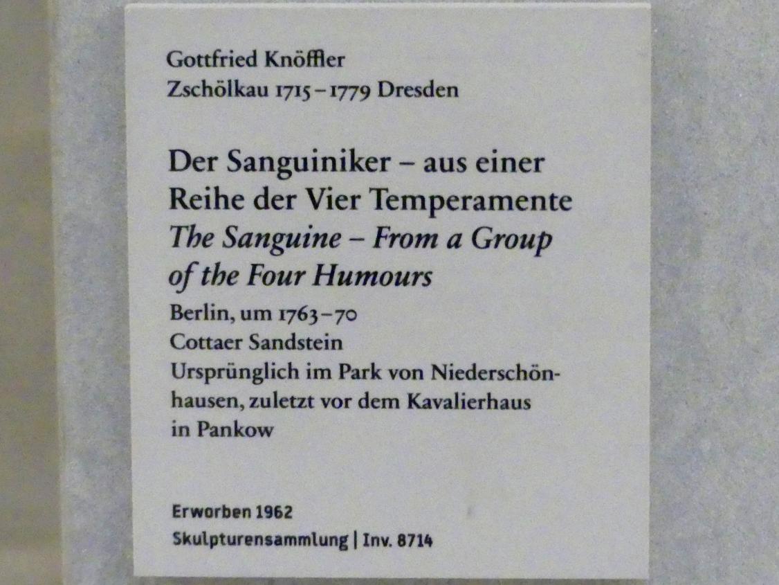 Johann Gottfried Knöffler (1757–1766), Der Sanguiniker - aus einer Reihe der Vier Temperamente, Berlin, Schloss Schönhausen, jetzt Berlin, Bode-Museum, Kleine Kuppel, um 1763–1770, Bild 3/3