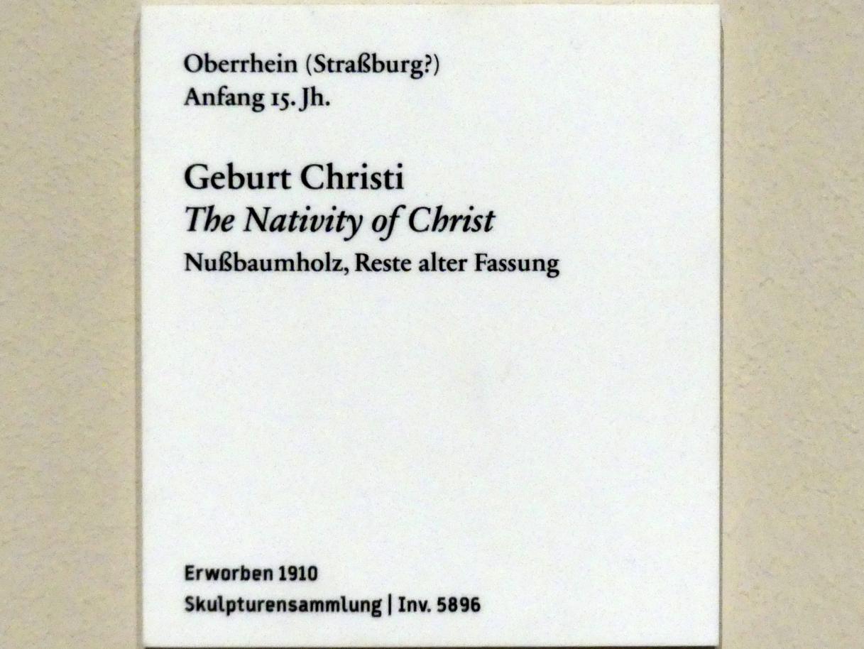 Geburt Christi, Berlin, Bode-Museum, Saal 111, Beginn 15. Jhd., Bild 2/2