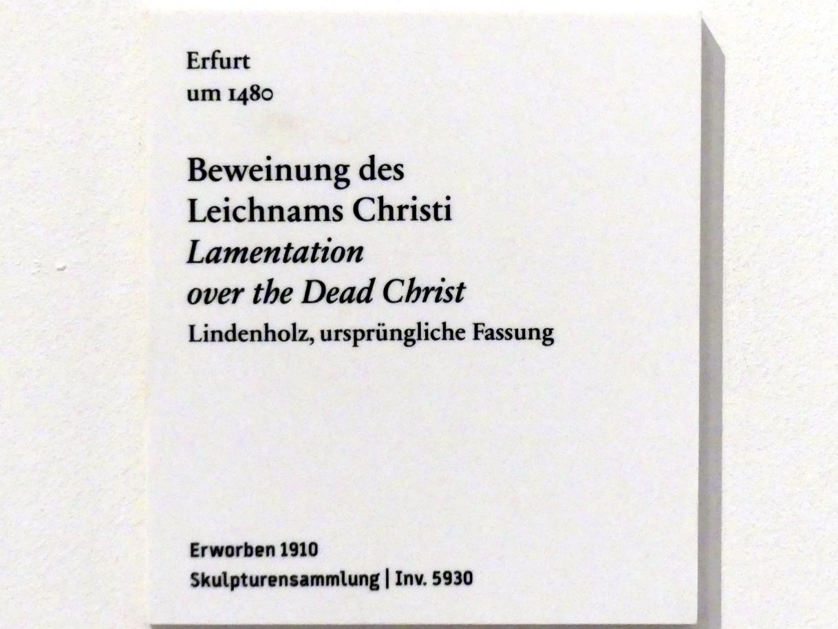 Beweinung des Leichnams Christi, Berlin, Bode-Museum, Saal 106, um 1480, Bild 2/2