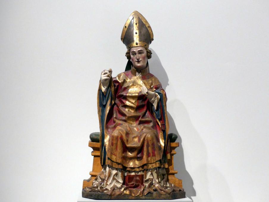 Meister von Seeon (1430–1445), Heiliger Bischof, Moosburg an der Isar, Münster St. Kastulus, jetzt Berlin, Bode-Museum, Saal 106, um 1440–1450