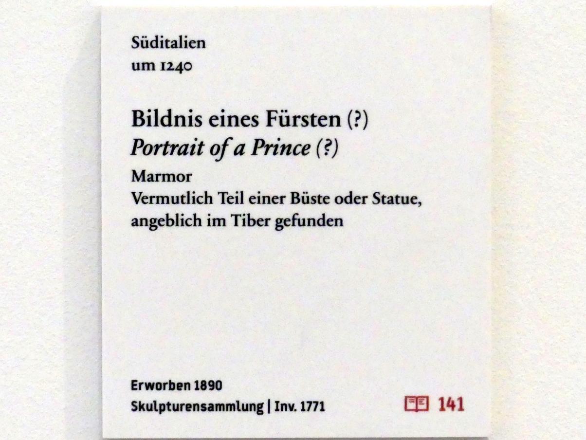 Bildnis eines Fürsten (?), Berlin, Bode-Museum, Saal 108, um 1240, Bild 3/3
