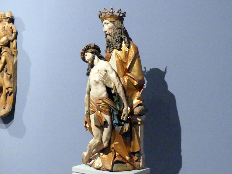 Tilman Riemenschneider (Werkstatt) (1487–1520), Gottvater mit dem leidenden Christus (Gnadenstuhl), Berlin, Bode-Museum, Saal 109, um 1510, Bild 3/4