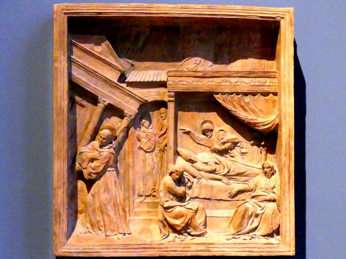 Benedetto da Maiano (1462–1495), Die Vision von Papst Innozenz III., Berlin, Bode-Museum, Saal 122, um 1480–1481