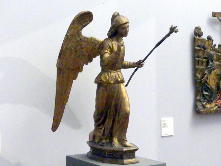 Engel aus einer Verkündigungsgruppe, Berlin, Bode-Museum, Saal 130, 1. Hälfte 16. Jhd., Bild 2/4