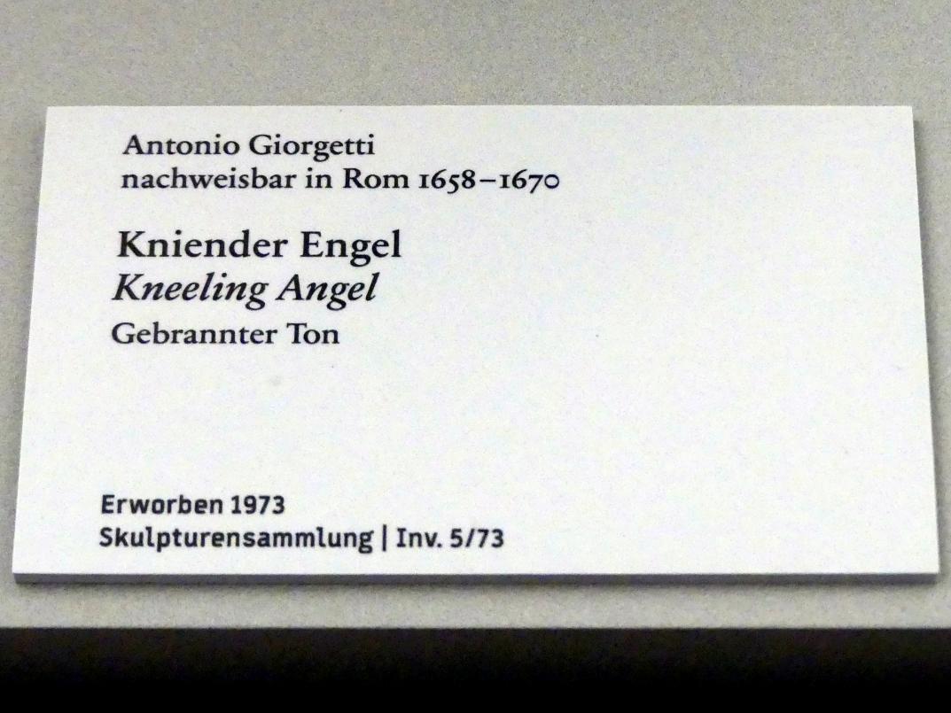 Antonio Giorgetti (Undatiert), Kniender Engel, Berlin, Bode-Museum, Saal 131, Undatiert, Bild 5/5