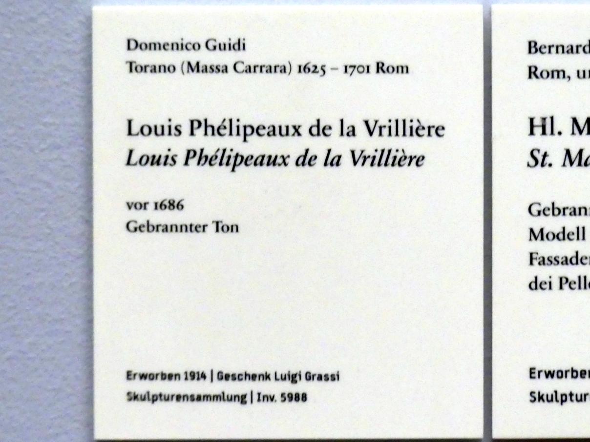 Domenico Guidi (1650–1692), Louis I. Phélypeaux de La Vrillière (1598–1681), französischer Staatsbeamter, Berlin, Bode-Museum, Saal 131, vor 1686, Bild 5/5