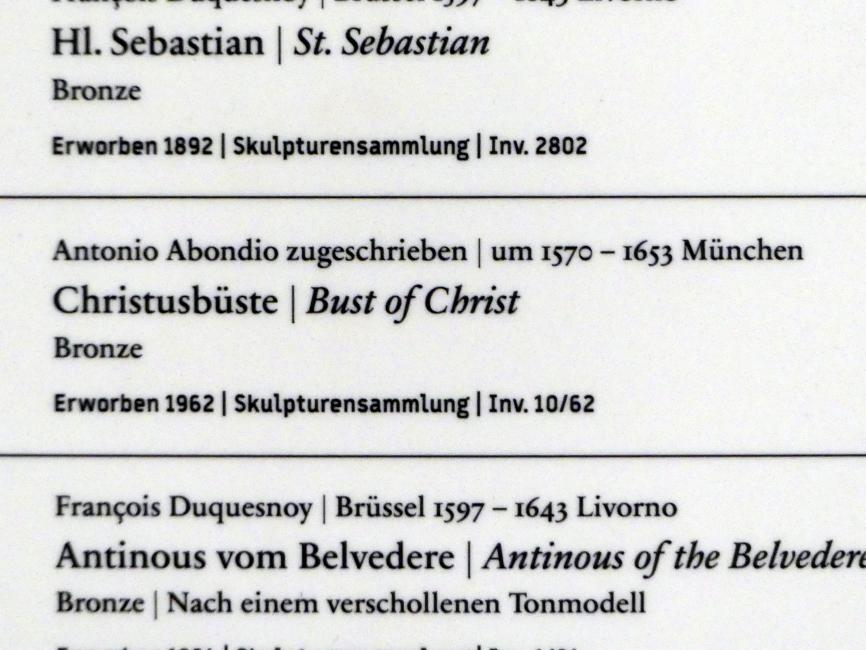 Antonio Abondio (Undatiert), Christusbüste, Berlin, Bode-Museum, Saal 132, Undatiert, Bild 2/2