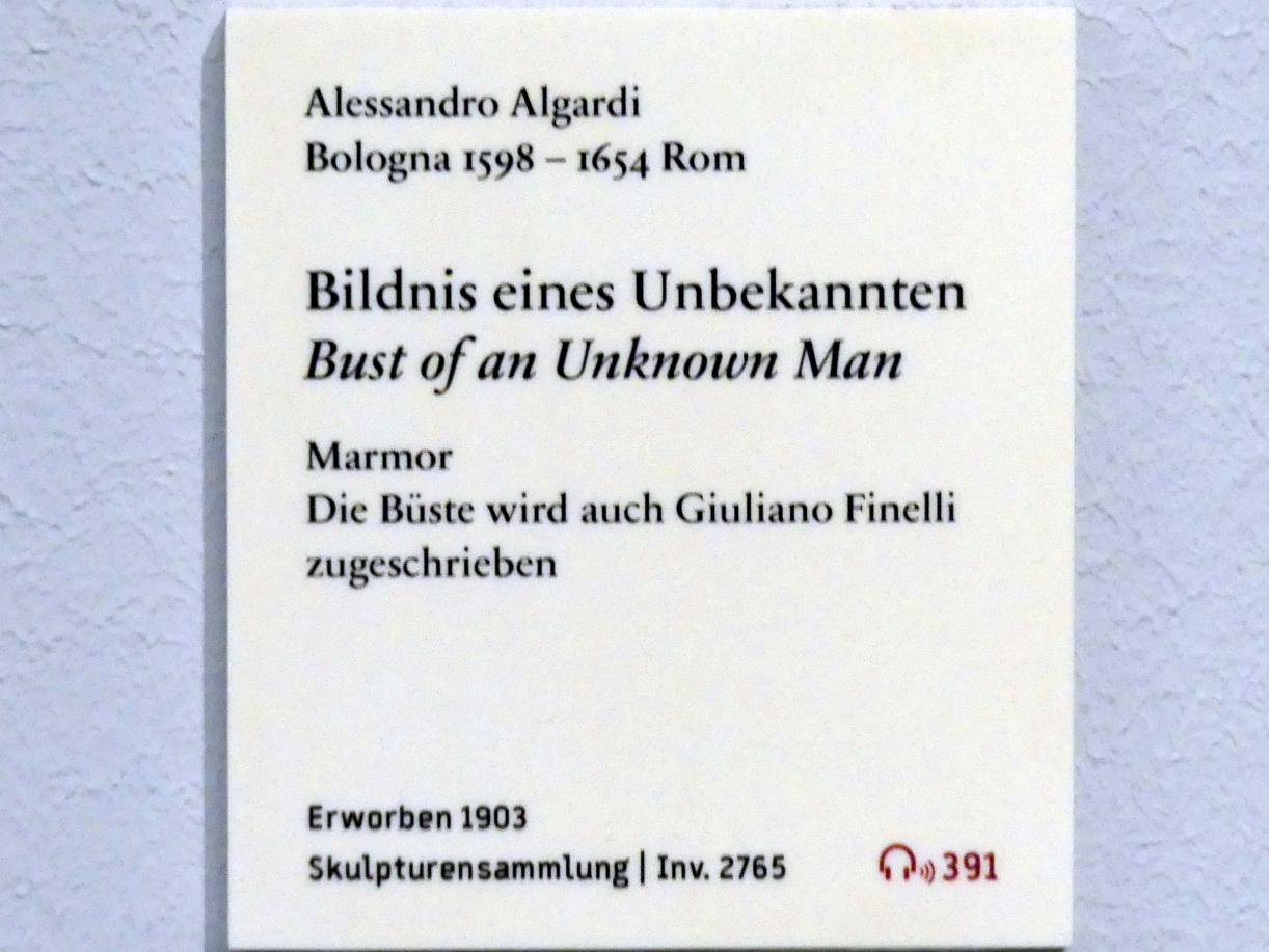 Alessandro Algardi (1635–1650), Bildnis eines Unbekannten, Berlin, Bode-Museum, Saal 134, Undatiert, Bild 4/4