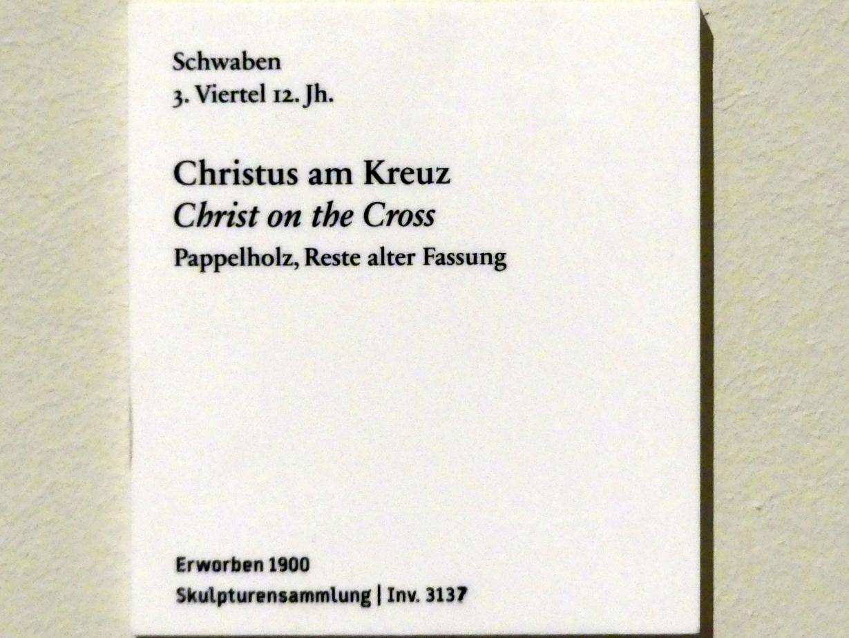 Christus am Kreuz, Berlin, Bode-Museum, Saal 141, 3. Viertel 12. Jhd., Bild 3/3