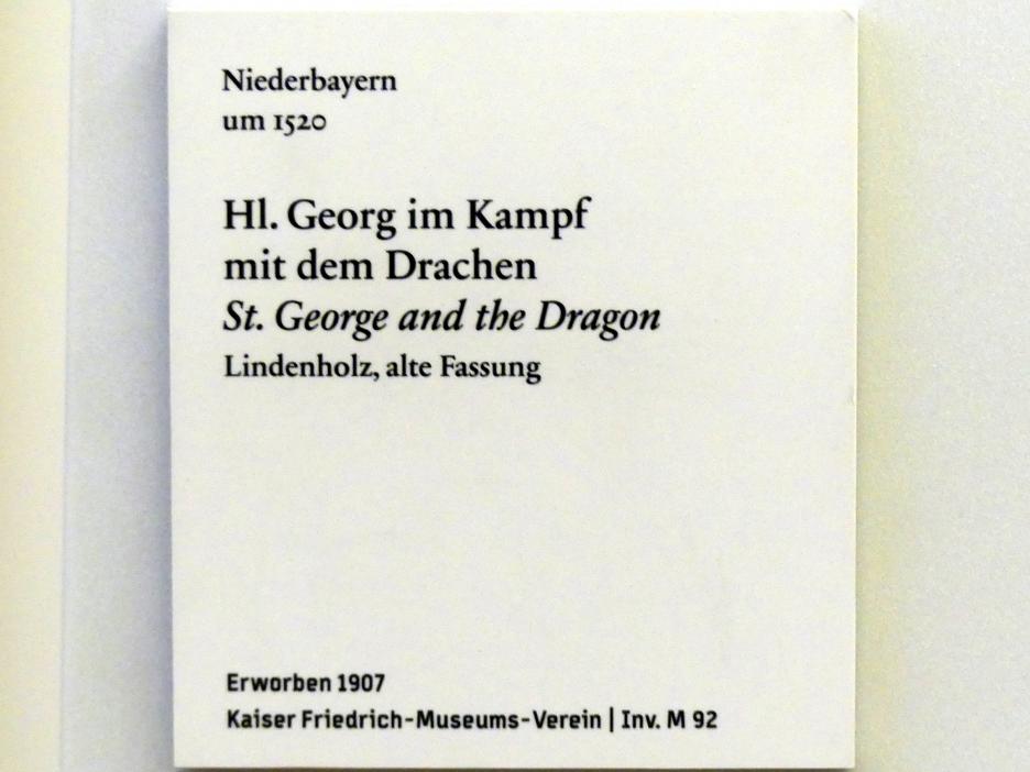 Hl. Georg im Kampf mit dem Drachen, Berlin, Bode-Museum, Saal 214, um 1520, Bild 4/4