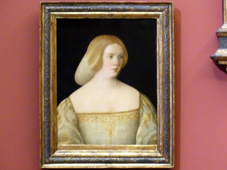 Pietro degli Ingannati (1520–1535), Bildnis einer jungen Frau, Berlin, Bode-Museum, Saal 216, um 1520, Bild 1/2