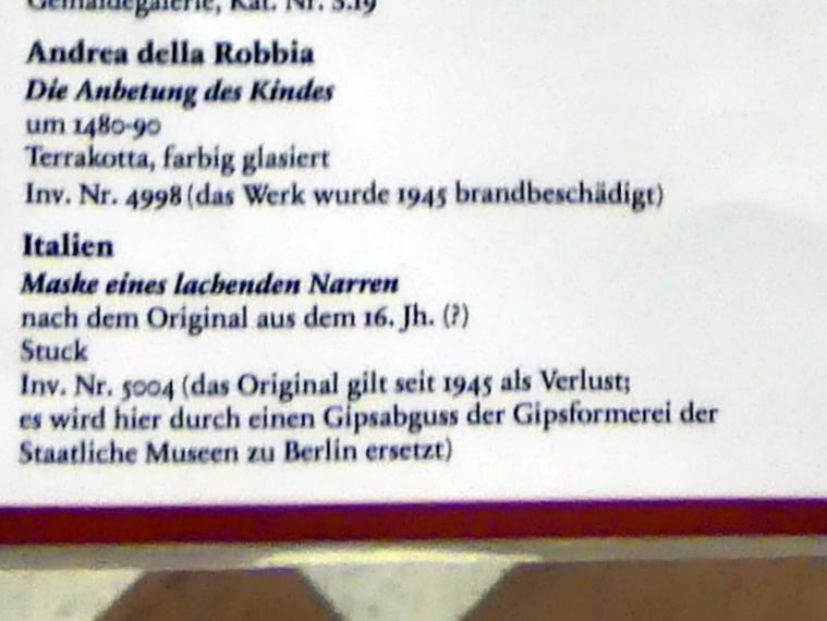 Maske eines lachenden Narren, Berlin, Bode-Museum, Saal 216, 16. Jhd., Bild 2/2