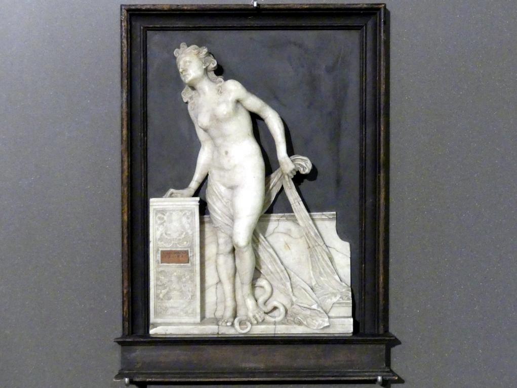 Monogrammist PE (vielleicht Peter Ehemann) (1532), Kleopatra/Eurydike, Berlin, Bode-Museum, Saal 219, 1532, Bild 1/2