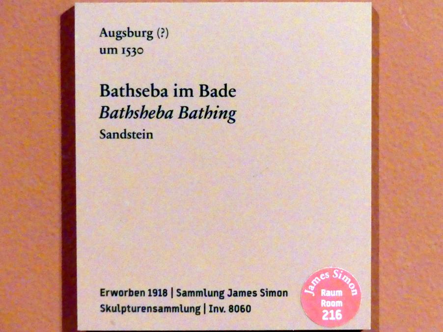 Bathseba im Bade, Berlin, Bode-Museum, Saal 219, um 1530, Bild 2/2