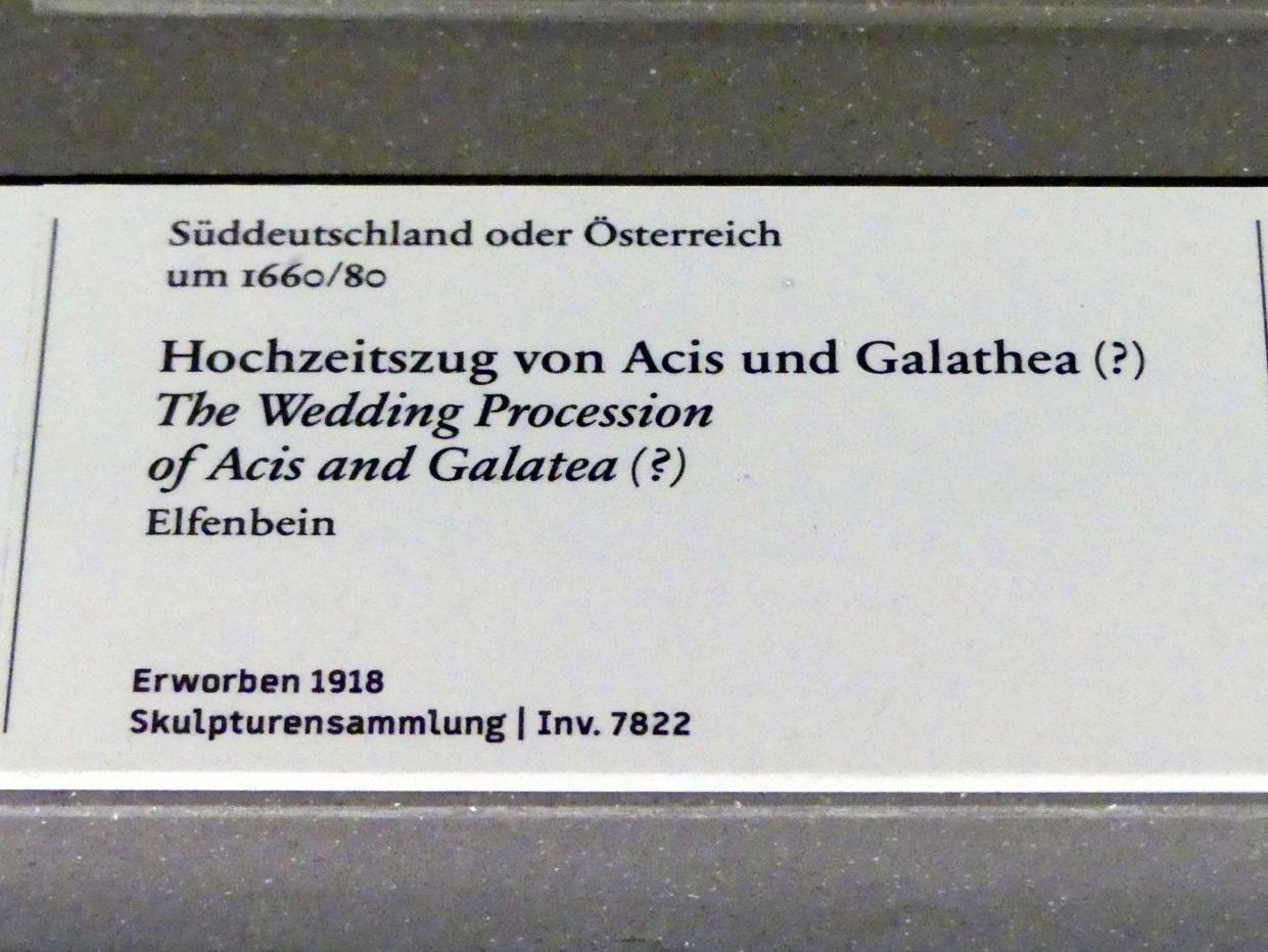 Hochzeitszug von Acis und Galathea (?), Berlin, Bode-Museum, Saal 225, um 1660–1680, Bild 2/2