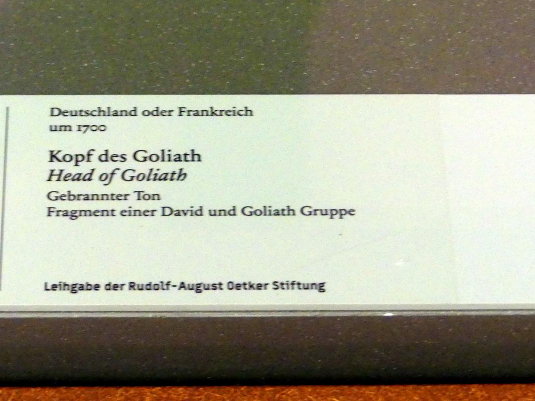 Kopf des Goliath, Berlin, Bode-Museum, Saal 257, um 1700, Bild 2/2