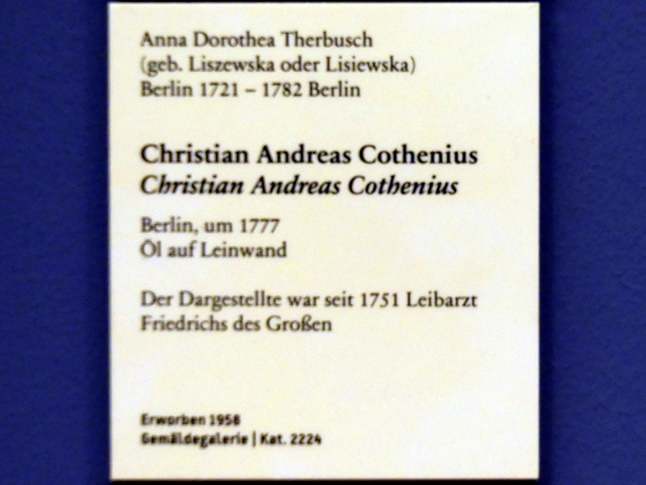 Anna Dorothea Therbusch (1769–1782), Christian Andreas Cothenius, Berlin, Bode-Museum, Saal 258, um 1777, Bild 2/2