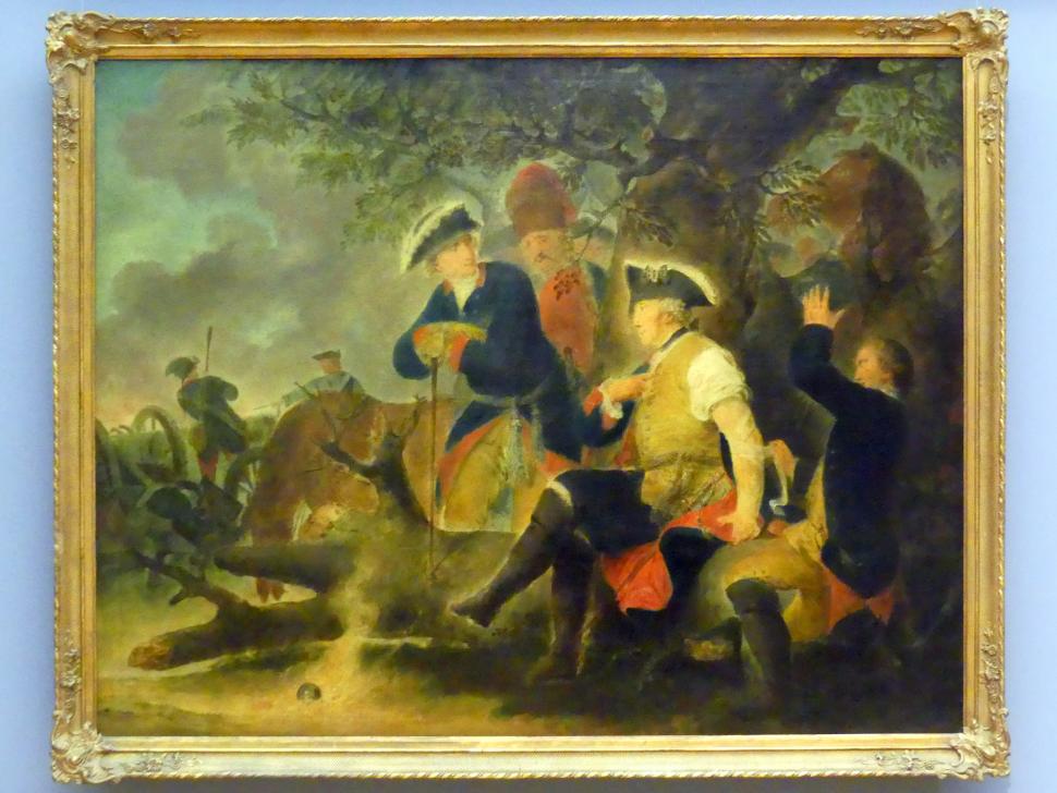 Christian Bernhard Rode (1745–1794), Friedrich der Große und der Feldscher, Berlin, Bode-Museum, Saal 258, um 1793–1795, Bild 1/2