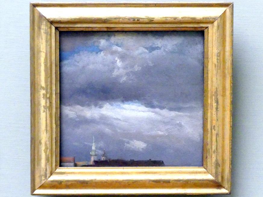 Johan Christian Clausen Dahl (1815–1852), Gewitterwolken über dem Schloßturm von Dresden, Berlin, Alte Nationalgalerie, Saal 308, Romantik, Biedermeier, Düsseldorfer Schule, um 1825