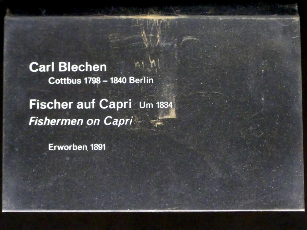 Carl Blechen (1822–1837), Fischer auf Capri, Berlin, Alte Nationalgalerie, Saal 312, Romantik, Biedermeier, Düsseldorfer Schule, um 1834, Bild 2/2