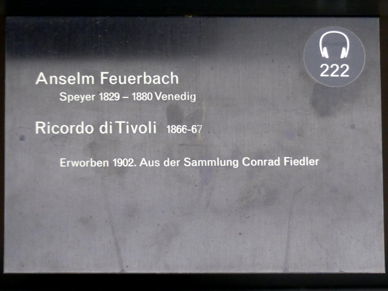 Anselm Feuerbach (1846–1878), Ricordo di Tivoli, Berlin, Alte Nationalgalerie, Saal 202, Deutschrömer, 1866–1867, Bild 2/2