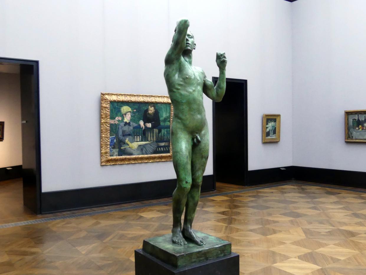 Auguste Rodin (1863–1917), Das Eherne Zeitalter, Berlin, Alte Nationalgalerie, Saal 203, Französische Impressionisten, 1875–1876, Bild 2/4