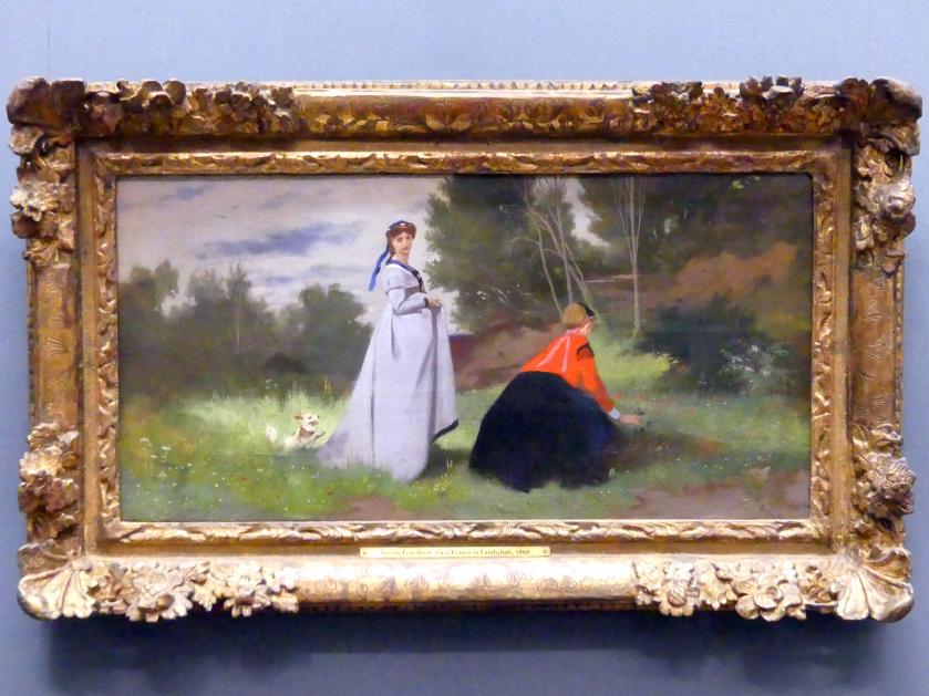 Anselm Feuerbach (1846–1878), Zwei Frauen in einer Landschaft, Berlin, Alte Nationalgalerie, Saal 205, Deutschrömer, 1867, Bild 1/2